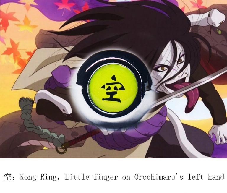 Akatsuki Rings Orochimaru Anime Cosplay Metal Finger Adult Ninja Props