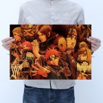 Ninja Akatsuki Kishimoto Masashi Anime Character Kraft Paper Retro Poster HD Prints Home Decor Painting Wall Stickers  51x35.5cm 1
