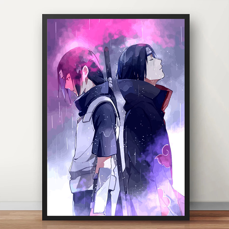 Japanese Anime Itachi and Sasuke Aesthetic Poster Canvas Wall Art Painting Decor Pictures Living Room Home Decoration Prints 1